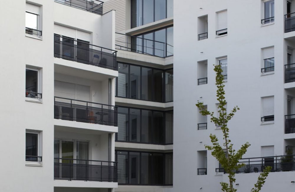 Projet immobilier neuf Rive Bleue vue façade 4