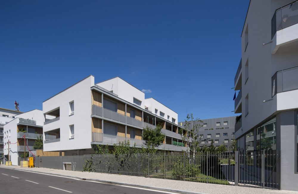 Projet immobilier neuf Green’Attitude vue balcons toit