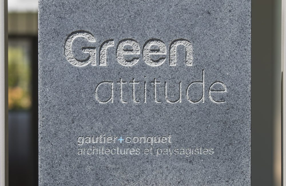 Projet immobilier neuf Green’Attitude plaque