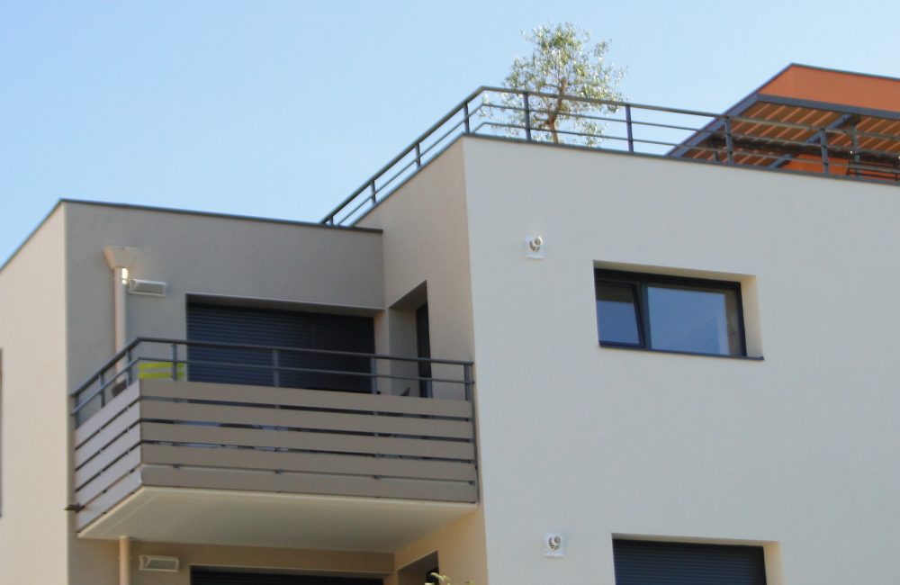 Projet immobilier neuf Carat Montplaisir vue balcon