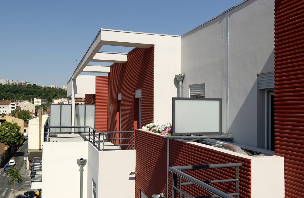 Projet immobilier neuf Côté Saône vue balcon