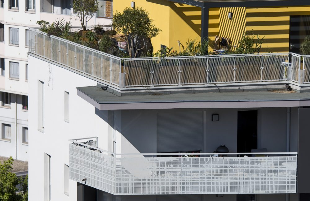 Projet immobilier neuf Aire 8.2 vue balcon et terrasse
