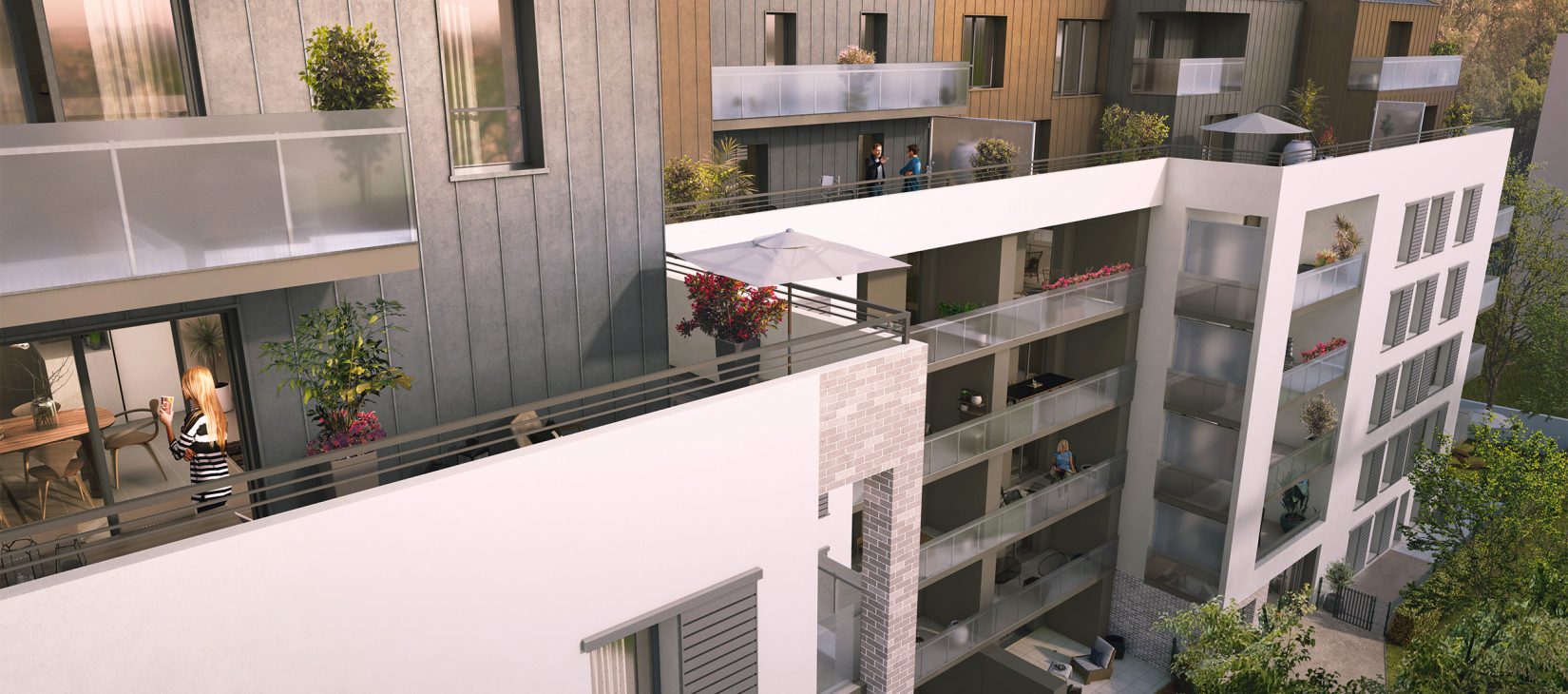 Appartement Villeurbanne - Vue terrasse