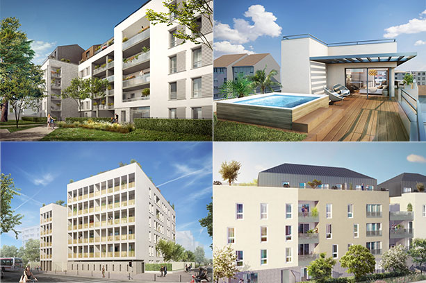 Programme immobilier neuf Villeurbanne : 4 résidences Diagonale